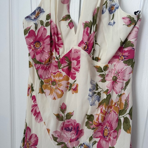REFORMATION Briony Dress Giverny Floral Maxi A-line Halter Dress NWT - Picture 5 of 11